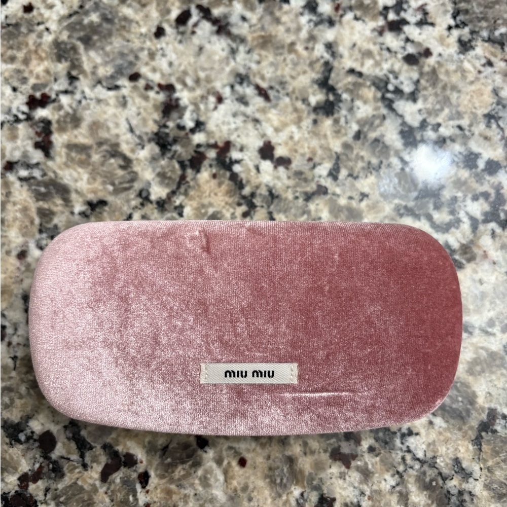 Miu Miu Pink Sunglasses with Velvet Texture